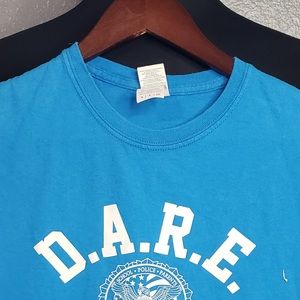 D.A.R.E Program Blue  Small PreOwned T-Shirt-School Program Merch